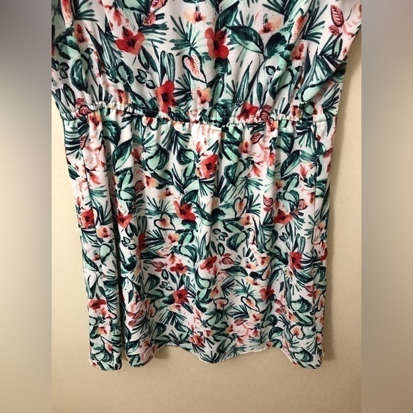 Maison Jules Womens Flutter Short Sleeve Floral Pullover Lightweight Dress Small - Picture 11 of 15